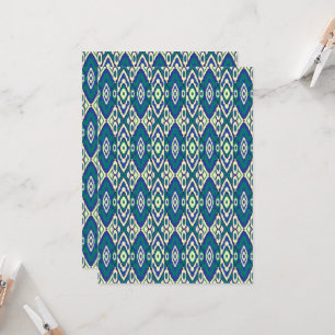 Invitation motif bleu et vert avec un arrière - plan blanc