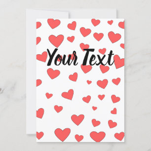 Invitation Motif Chaleur Rouge avec texte personnalisé