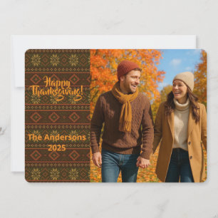 Invitation Motif classique automnal/fair isle/ travail de cou