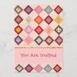 Invitation Motif coloré de tissus