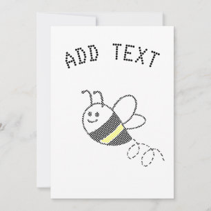 Invitation Motif croisé Imprimer Baby shower d'abeille mignon