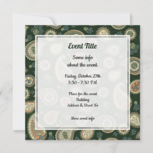 Invitation Motif Cypress Paisley