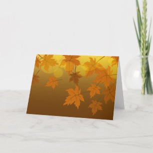 Invitation Motif d'automne avec feuilles d'érable en chute et