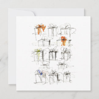 Invitation Motif de boîtes-cadeaux abstraites