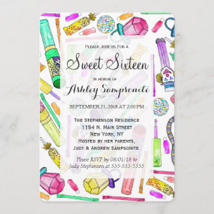 Invitation Motif de bonbons rétro Funny des années 80