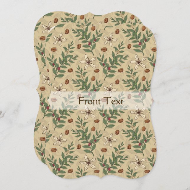 Invitation Motif de café (Devant / Derrière)