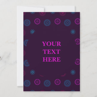 Invitation Motif de cercle néon funky