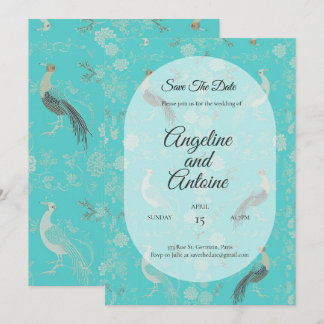 Invitation Motif de chinoiserie de luxe Secret d'Indochine