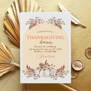 Invitation Motif de collecte d'automne de moisson confortable