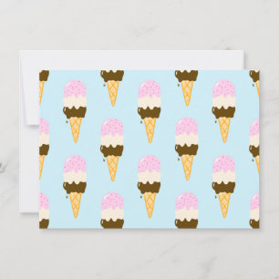 Invitation Motif de cône de glace napolitain