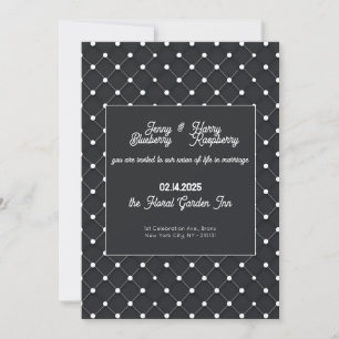 Invitation Motif de connexions spirales élégantes noires