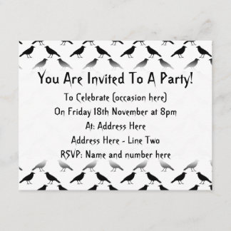 Invitation Motif de corbeaux.