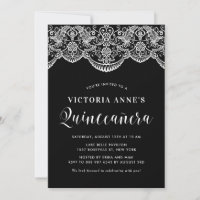 Motif de dentelle marocaine Quinceañera Party Invi