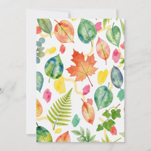 Invitation Motif de feuille d'automne coloré