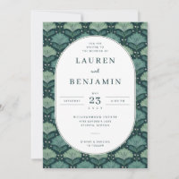 Motif de feuille de teal élégant