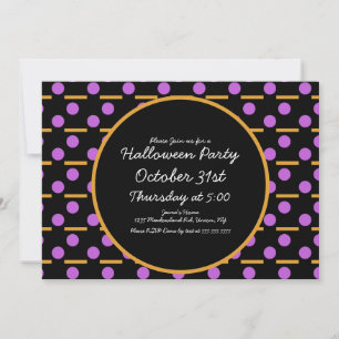 Invitation Motif de formes géométriques de la fête d'Hallowee