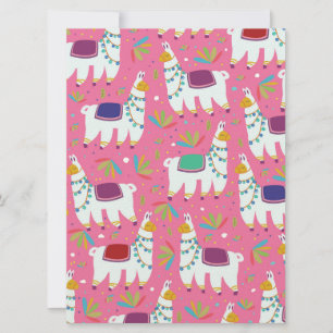 Invitation Motif de lama mignon