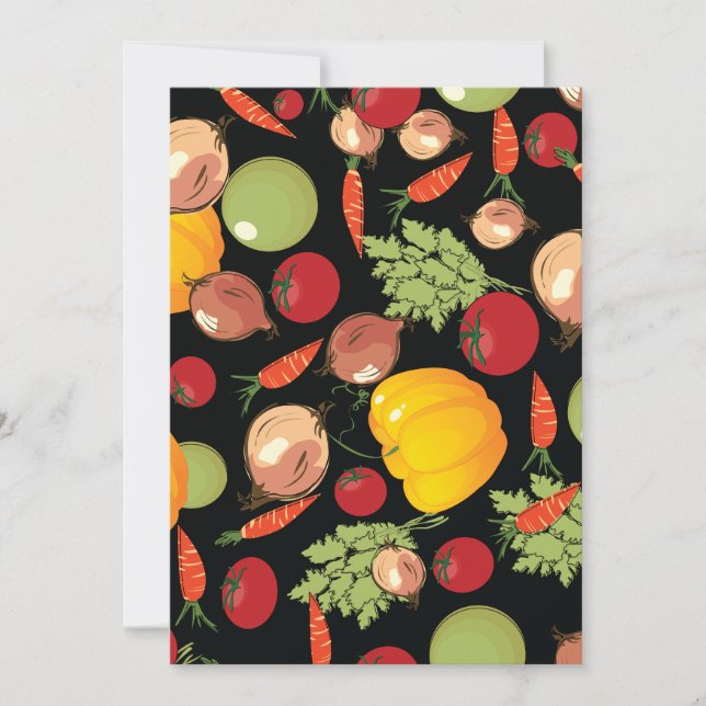 Invitation Motif de légumes (Devant)
