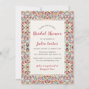 Invitation Motif de mandala géométrique classique pour la dou