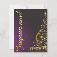 Motif de Noël pourpre avec arbre de Noël doré