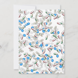 Invitation Motif de poudres de pilules