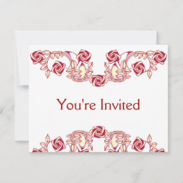 Invitation Motif de rose