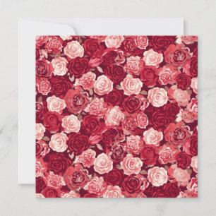 Invitation Motif de rose transparente Crimson & Blush