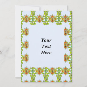 Invitation Motif de tissage Art nouveau personnalisable