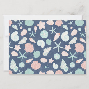 Invitation motif des coquillages