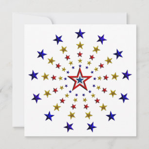 Invitation Motif des étoiles patriotiques