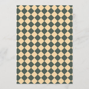 Invitation Motif diamant à carreaux jaune vert