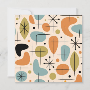 Invitation Motif en étoileburst Modernité du milieu du siècle