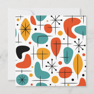 Invitation Motif en forme d'étoile du milieu du XXe siècle