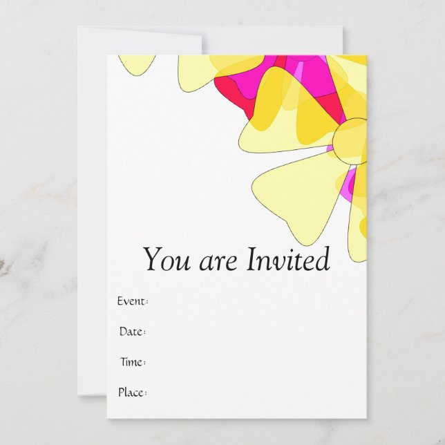 Invitation Motif floral (Devant)