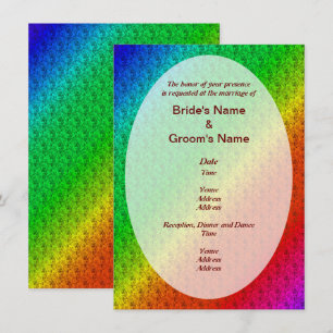 Invitation Motif floral arc-en-ciel Mariage d'automne