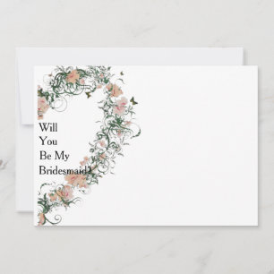 Invitation Motif Floral Coeur Vous Serez Mon Épouse Inv