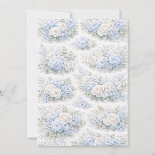 Invitation Motif floral SoftBlue Élégant Botanique Romantique