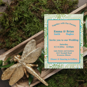 Invitation Motif floral vintage feuillu