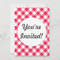 Motif Gingham Rouge et Blanc Classique Rustique