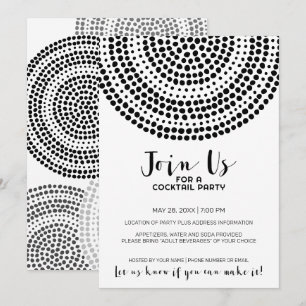 Invitation Motif moderne Circle Dot - Boho Cocktail Party