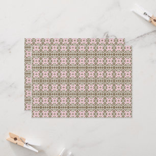 Invitation motif rose et marron sur un arrière - plan blanc