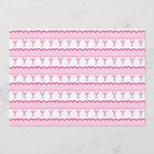 Invitation Motif sans couture à ruban rose pastel – esthétiqu