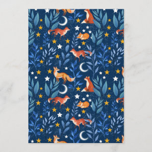 Invitation Motif sans couture céleste de forêt nocturne au re