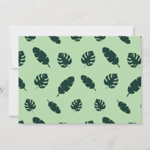Invitation Motif sans couture de feuilles de Monstera et de p
