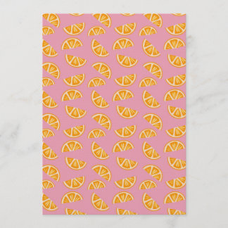 Invitation Motif sans couture d'oranges rafraîchissantes dess