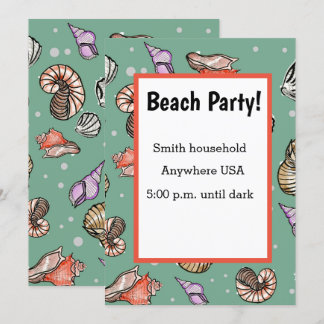 Invitation Motif Seashell