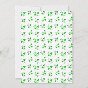 Invitation Motif Shamrock vert