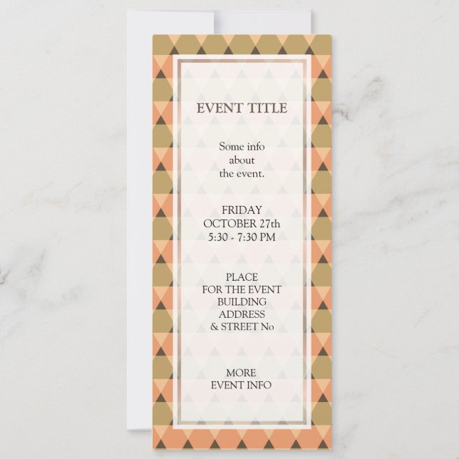 Invitation Motif triangles (Dos)