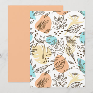 Invitation Motif tropical d'été dessiné à la main