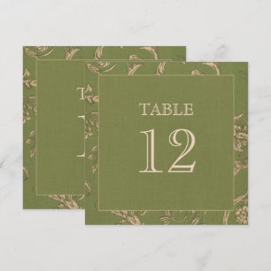 Invitation Motif Vintage beige vert Burlap Mariage Texture